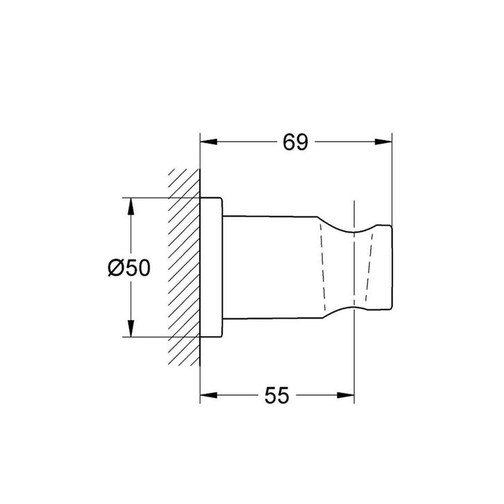 Handdouchehouder Grohe Rainshower Warm Sunset Geborsteld, Doe-het-zelf en Verbouw, Sanitair, Ophalen of Verzenden