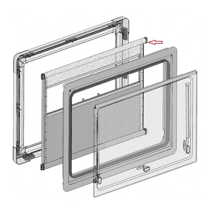 Dometic S4.6 Raam Rollo met Montagedelen, Caravans en Kamperen, Camper-accessoires, Ophalen of Verzenden