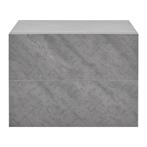 Zwevend Nachtkastje - 40 x 29 x 30 cm - Grijs - 2 Lades, Huis en Inrichting, Verzenden, Nieuw