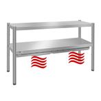 GGM Gastro | Warmtebrug PREMIUM - 1400x370mm - met 2 planken, Verzenden, Nieuw in verpakking, Overige typen