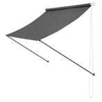 Luifel markies uitvalscherm grijs 350x120 cm, Tuin en Terras, Zonneschermen, Verzenden, Nieuw
