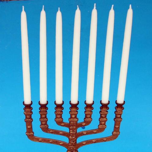 Menorah kaarsen - Menorahkaarsen - Chanoeka kaarsen., Huis en Inrichting, Woonaccessoires | Kandelaars en Kaarsen, Kaars, Crème