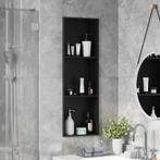 vidaXL Douche Niche Zwart 90 x 30 x 9.5 cm Roestvrij staal, Verzenden, Nieuw