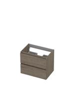 Onderkast INK 2 laden greeploos met houten keerlijst 60 cm x, Doe-het-zelf en Verbouw, Sanitair, Ophalen of Verzenden, Nieuw, Bad