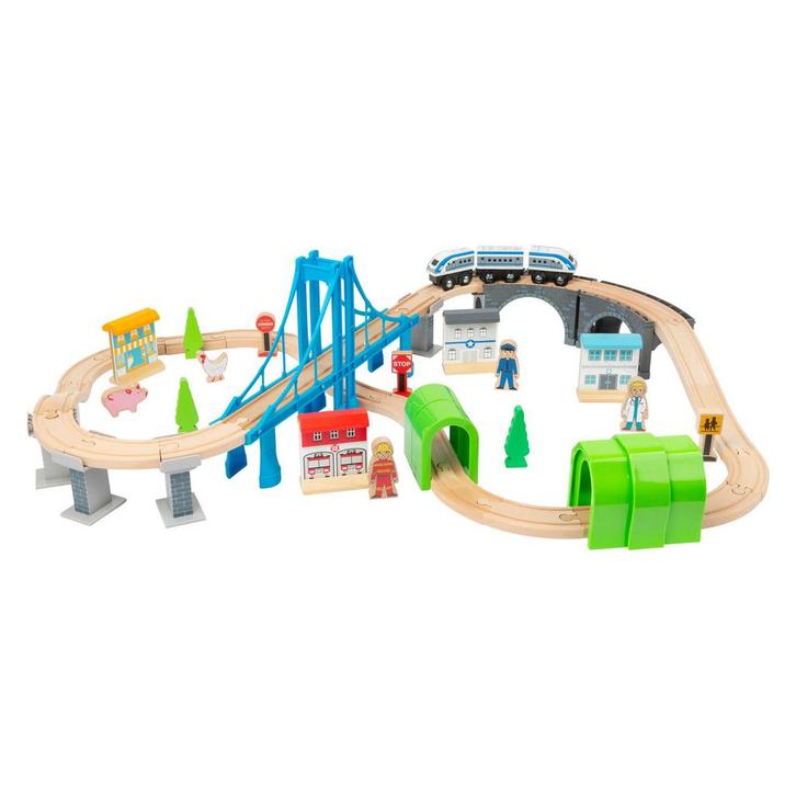 Nieuw Small Foot - Houten Treinset met Brug, 60dlg., Kinderen en Baby's, Speelgoed | Houten speelgoed, Ophalen of Verzenden