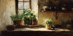 Miss Evoke - Green windowsill - XXL, Antiek en Kunst