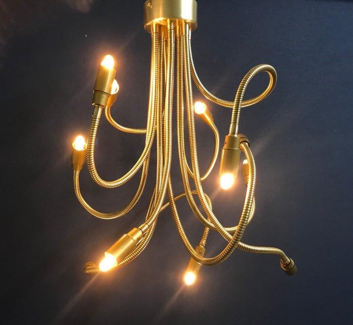 Plafondlamp - Flexible messing armen, Antiek en Kunst, Antiek | Lampen
