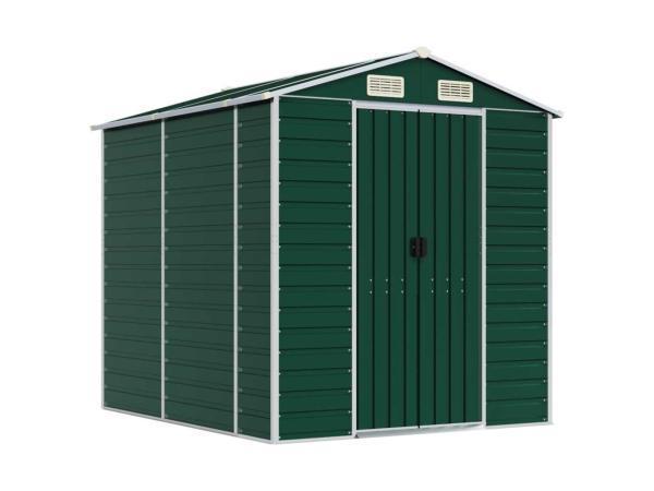 Veiling - VidaXL metalen tuinschuur groen 215x191x198cm, Tuin en Terras, Tuinhuizen, Nieuw