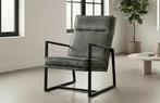 Antracite fauteuils, Huis en Inrichting, Fauteuils, Ophalen of Verzenden, Nieuw, Leer