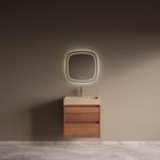 Badmeubelset Riga Travertin met Wastafel 60 cm Walnoot, Ophalen of Verzenden, Nieuw, Bad