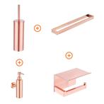 Toilet accessoires set Mat rose goud exclusief met beugel en, Verzenden, Nieuw
