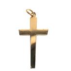 Gouden hanger van het kruis (religieus, kettinghanger), Sieraden, Tassen en Uiterlijk, Bedels, Overige merken, Goud, Gebruikt
