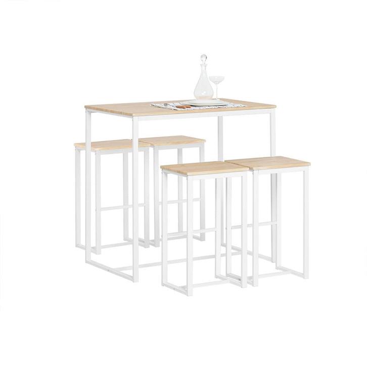 2dekans | SoBuy Bartafel + 4 Krukken - Modern - max. 120 kg, Huis en Inrichting, Tafels | Eettafels, Zo goed als nieuw, Ophalen of Verzenden