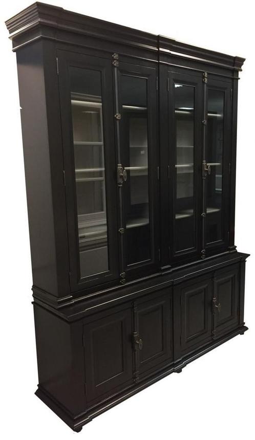 Buffetkast zwart - grijs Lara 200 x 240cm espagnoletsluiting, Huis en Inrichting, Kasten | Buffetkasten, Ophalen of Verzenden