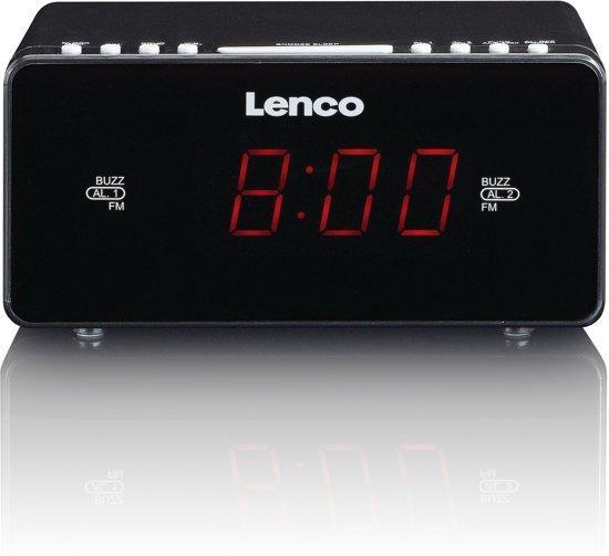 Lenco CR-510 - Wekkerradio - Zwart, Witgoed en Apparatuur, Wekkers, Verzenden