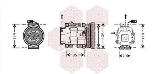 AIRCO COMPRESSOR VOOR FIAT PUNTO I 1993-1999, Auto-onderdelen, Airco en Verwarming, Nieuw, Ophalen of Verzenden