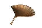 Decoratieve kom GINKGO 33cm goud handgemaakt metaal - 41777, Huis en Inrichting, Woonaccessoires | Vazen, Ophalen of Verzenden