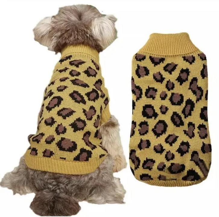 Hondentrui Oker Leopard Voor honden (Truien, Hondenkleding), Dieren en Toebehoren, Hondenkleding, Hondenvest, Nieuw, Ophalen of Verzenden