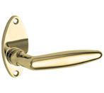 Deurklink op rozet Dudok/elips messing ongelakt, Verzenden, Nieuw