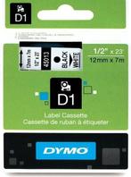 Dymo 45013 (S0720530) Tape Zwart op wit (12 mm) (Nieuw), Computers en Software, Verzenden, Nieuw