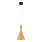 Hanglamp LUDMILLA 19.0 cm 1-lichts Zwart, Gold, Huis en Inrichting, Lampen | Hanglampen, Ophalen of Verzenden, Nieuw, Metaal, Minder dan 50 cm