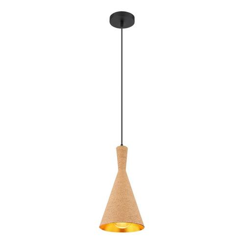 Hanglamp LUDMILLA 19.0 cm 1-lichts Zwart, Gold, Huis en Inrichting, Lampen | Hanglampen, Metaal, Minder dan 50 cm, Ophalen of Verzenden