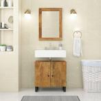 vidaXL Wastafelkast 62x33x58 cm massief mangohout en bewerkt, Verzenden, Nieuw, Minder dan 100 cm