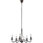 LED Kroonluchter - Trion Kantra - E14 Fitting - 5-lichts -, Ophalen of Verzenden, Nieuw, Metaal