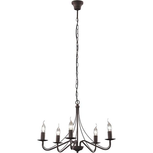 LED Kroonluchter - Trion Kantra - E14 Fitting - 5-lichts -, Huis en Inrichting, Lampen | Hanglampen, Nieuw, Metaal, Ophalen of Verzenden