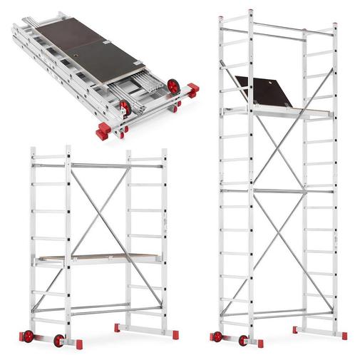 Compacte Rolsteiger - Opvouwbaar en Gemakkelijk op te Ber..., Doe-het-zelf en Verbouw, Steigers, 2 tot 5 meter, Nieuw, Rolsteiger of Kamersteiger