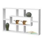 Wandrek Qinngua met 7 vakken 77x10x48 cm wit, Huis en Inrichting, Woonaccessoires | Wandplanken en Boekenplanken, Verzenden, Nieuw