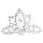 Mini tiara zilverkleurig met strass NIEUW, Ophalen of Verzenden, Nieuw, Grijs