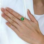 Ring - 19.2 kt. Geel goud - 2.70ct. tw. Jade - Diamant, Nieuw