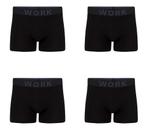 Set van 4 WORK boxershorts black, extra sterk, NAFT WORK, Zwart, Nieuw, Overige maten