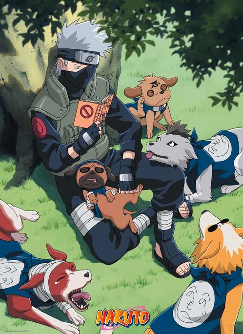 Poster Naruto Kakashi and dogs 38x52cm, Verzamelen, Posters, Nieuw, A1 t/m A3, Verzenden