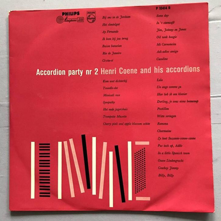 Henri Coene And His Accordions – Accordion Party Nr 2 (1-10, Cd's en Dvd's, Vinyl | Pop, Ophalen of Verzenden