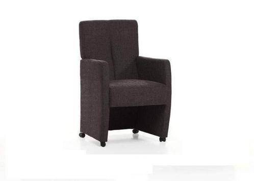Eetkamerstoel Barcelona met armleuning - eetkamerstoelen..., Huis en Inrichting, Stoelen, Bruin, Nieuw, Stof
