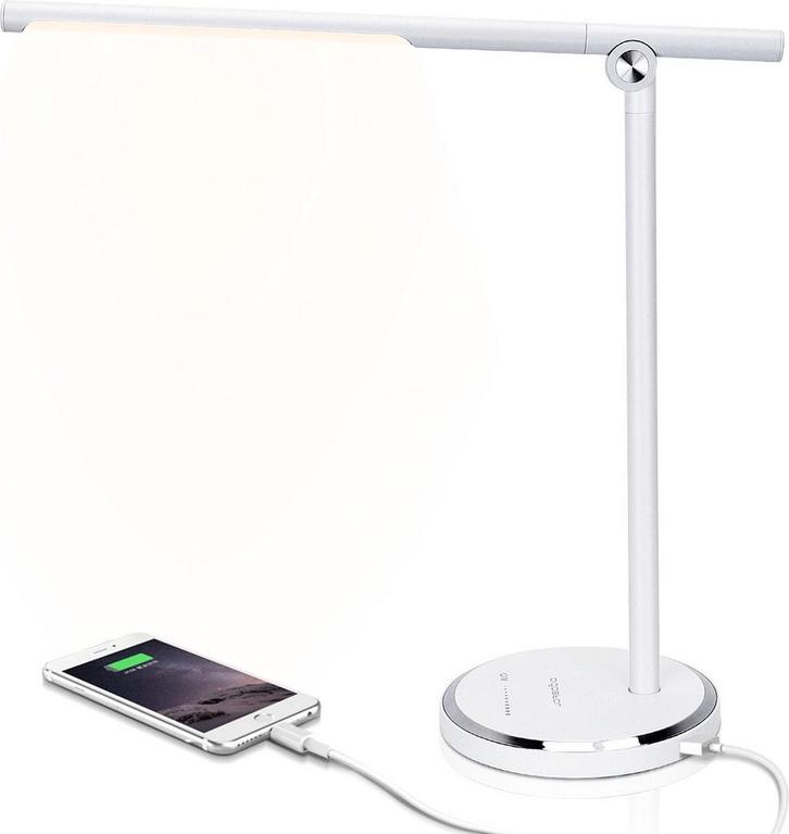 Aigostar Bureaulamp LED -  Dimbaar - Smart Touch - Wit, Huis en Inrichting, Lampen | Overige, Nieuw, Verzenden