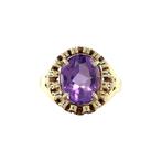 Vintage ring met amethist 8 krt, Ophalen of Verzenden, Nieuw