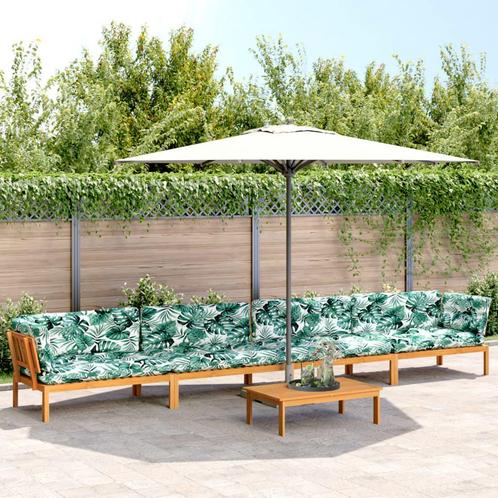 vidaXL 5-delige Loungeset pallet met kussens massief, Tuin en Terras, Tuinsets en Loungesets, Loungeset, Nieuw, Hardhout, Verzenden