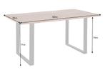 Massief houten eettafel MAMMUT 180 cm wilde acaciaboom rand, Ophalen of Verzenden, Nieuw