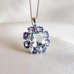 Hanger - 14 karaat Witgoud - 5.65ct. tw. Aquamarijn -, Sieraden, Tassen en Uiterlijk, Antieke sieraden