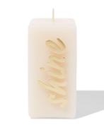 HEMA Kaars 12.5cm shine crème, Verzenden, Nieuw