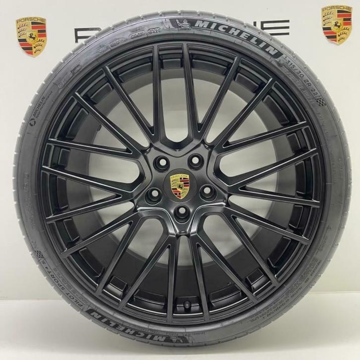 Porsche Cayenne (E3) ORIGINELE 22 RS Spyder GTS met banden, Auto-onderdelen, Banden en Velgen, Overige maten, Zomerbanden, 315 mm