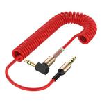 Gekrulde 3.5mm AUX Kabel Verguld - Audio Jack - 1.8 Meter -, Verzenden, Nieuw