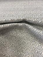 Prachtige geweven stof in blauw en roomkleur. - Meubelstof -
