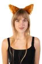 Haarband Grote Furry Oortjes Cognacbruin Wit Beer Vos Diadee, Kleding | Dames, Ophalen of Verzenden, Nieuw, Carnaval, Accessoires