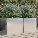 vidaXL Plantenbakken 2 st 42x40x39 cm roestvrij staal, Tuin en Terras, Bloembakken en Plantenbakken, Verzenden, Nieuw, Metaal