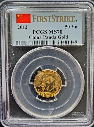 Gouden China Panda 1/10 oz 2012 PCGS MS70