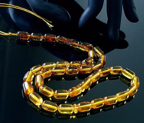 Amber Zeldzame amber gebedskralen rozenkrans Tesbih Misbaha-, Verzamelen, Mineralen en Fossielen